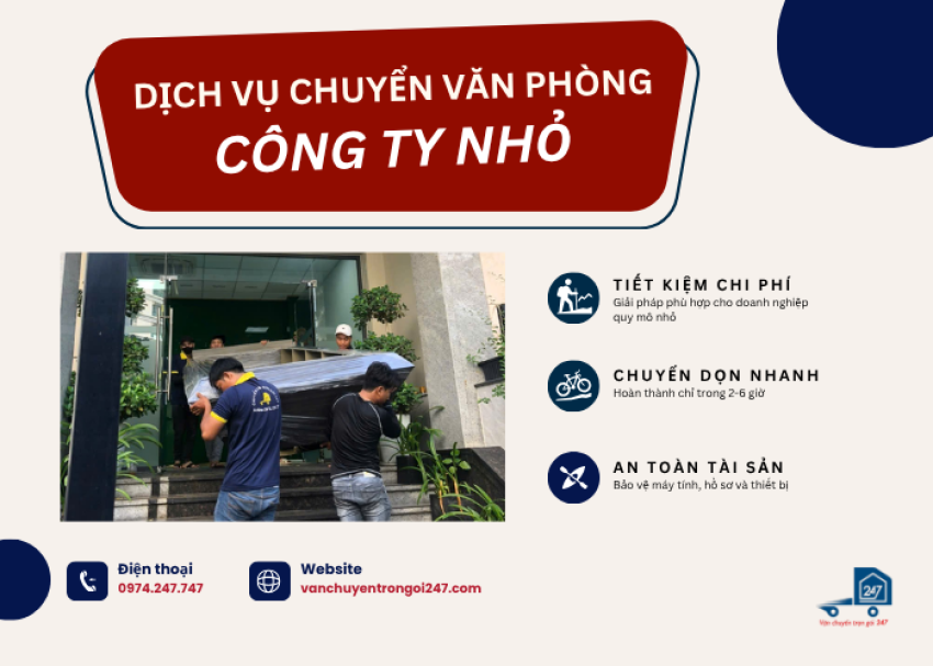 Dịch vụ chuyển văn phòng công ty nhỏ