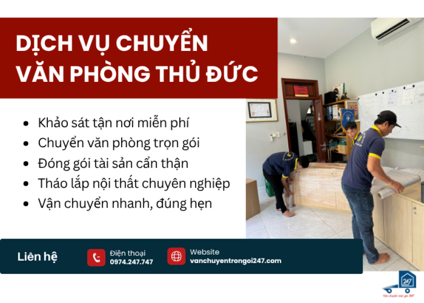 Dịch vụ chuyển văn phòng Thủ Đức