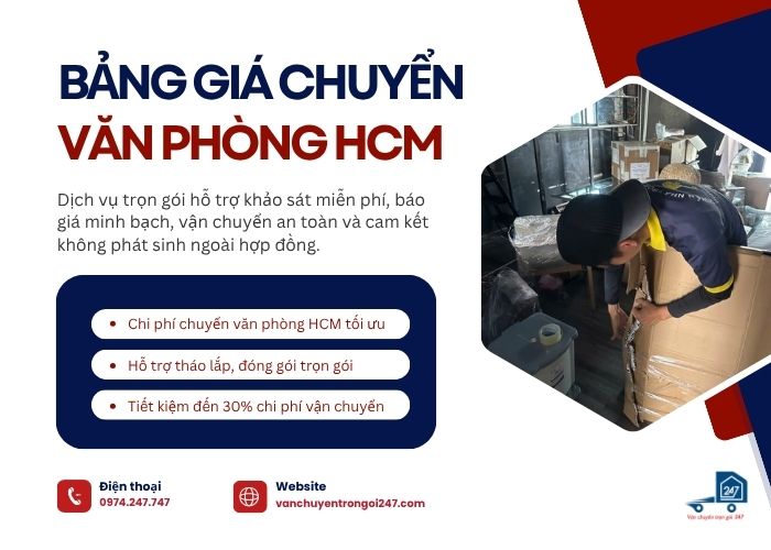 Bảng giá chuyển văn phòng HCM